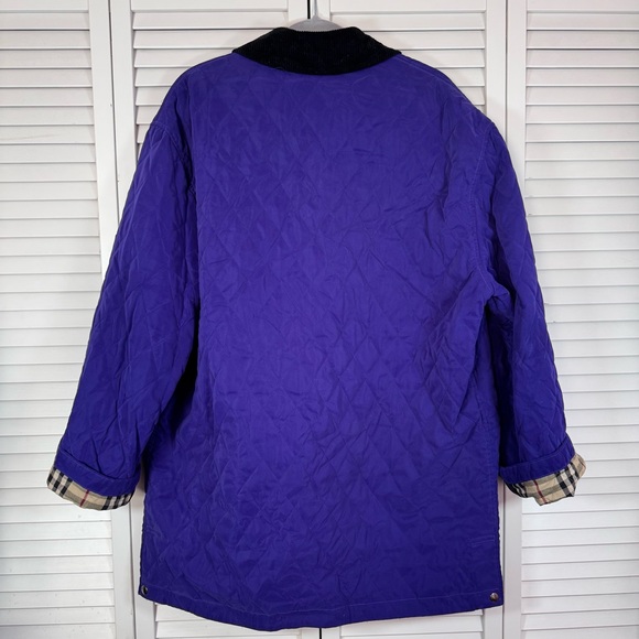 Burberry Quilted Barn Chore Jacket Coat Nova Check England Corduroy Collar Large - Picture 9 of 15